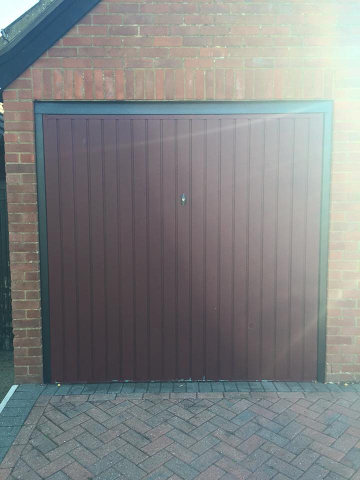 brown up and over door removed by Shutter Spec Security, Thame, Oxfordshire