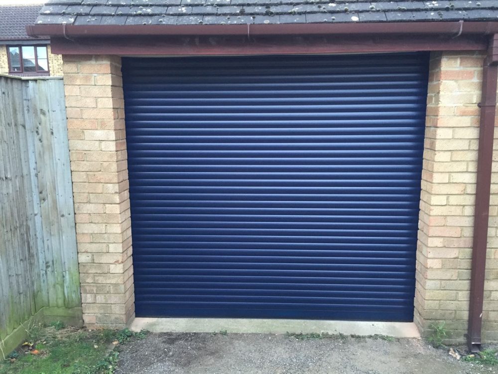 compact electric roller garage door fitted in thame, oxfordshire by Shutter Spec Security