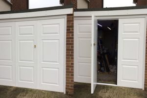 Bi-fold hinged garage door in thame